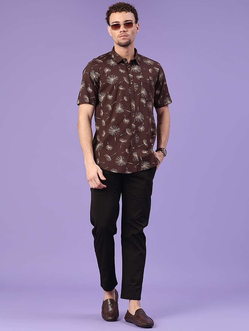 men brown cotton casual shirt - 22264158 -  Standard Image - 4