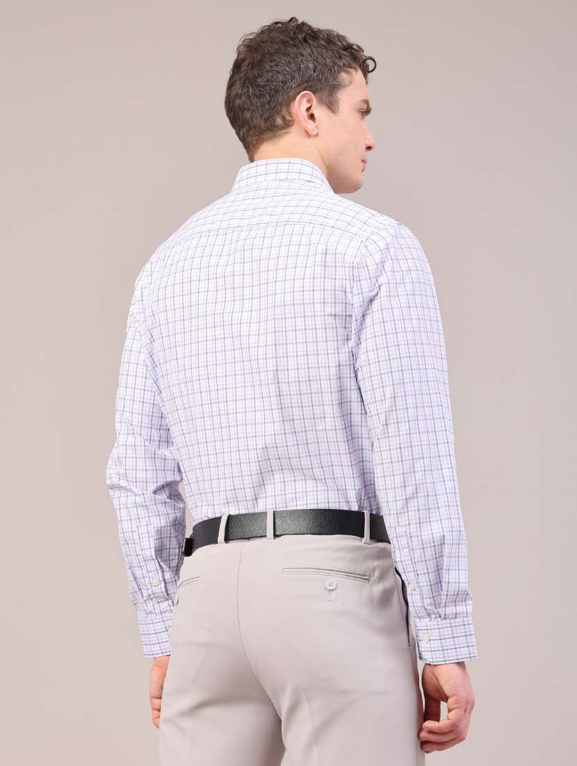 men checkered long sleeve regular fit formal shirt - 22264204 -  Standard Image - 4