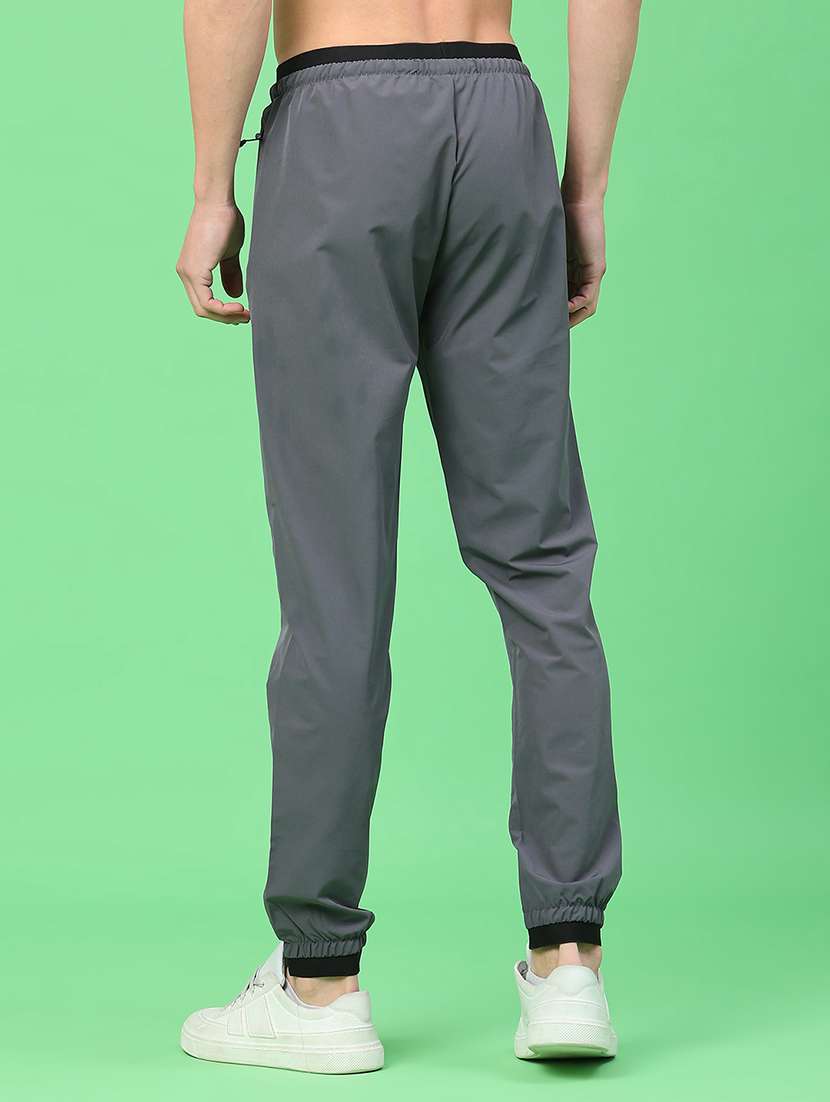 men solid mid rise full length track pant - 22264210 -  Standard Image - 4