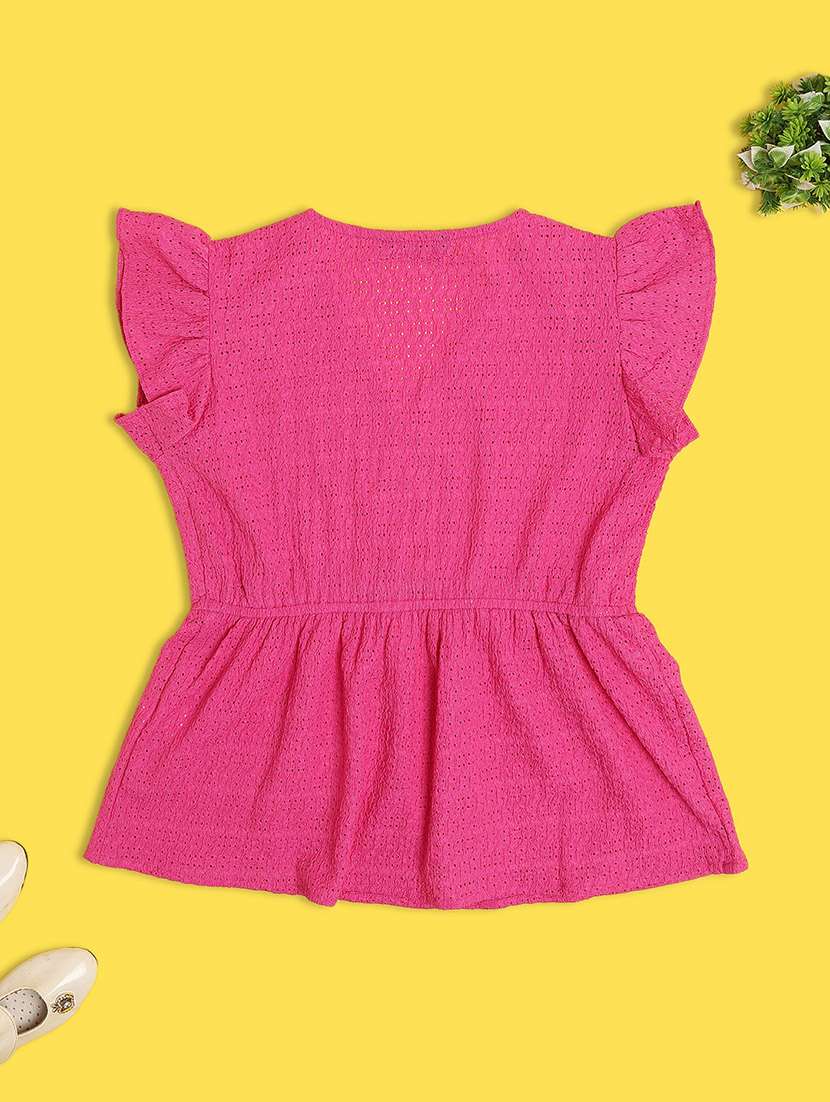 girls self design short sleeve top - 22264225 -  Standard Image - 1