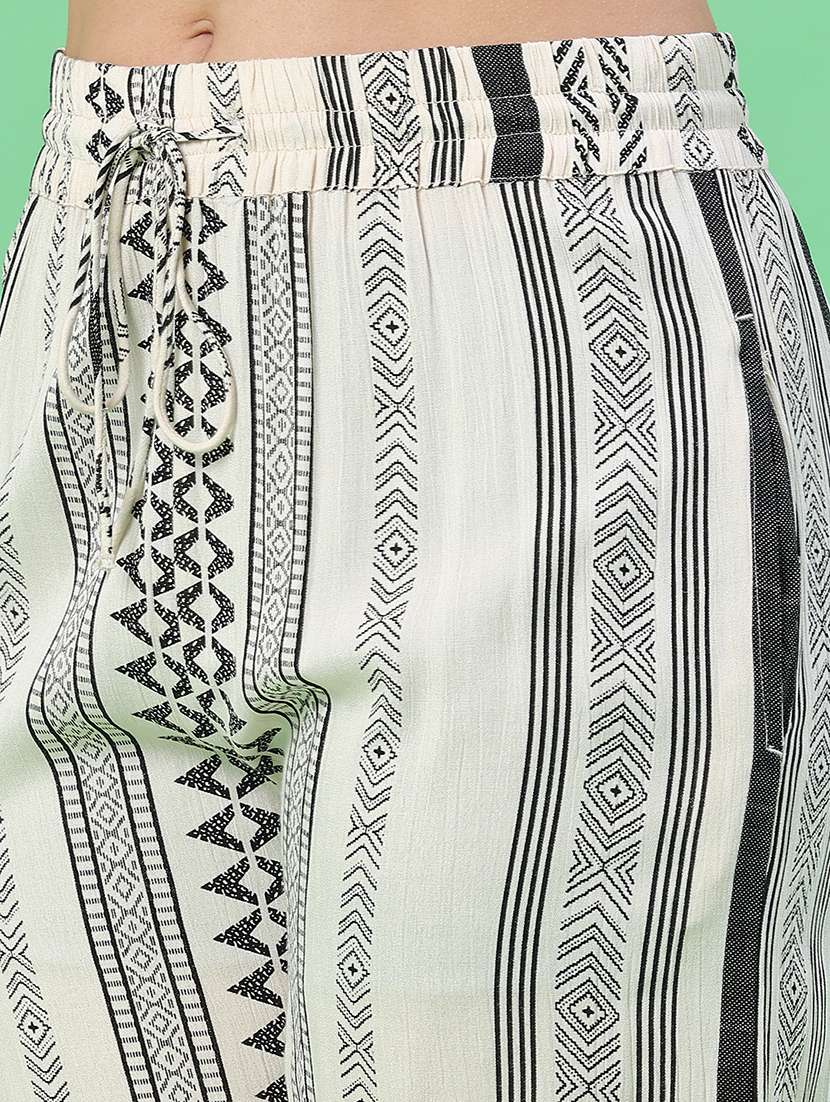 women printed mid rise straight trouser - 22264242 -  Standard Image - 1