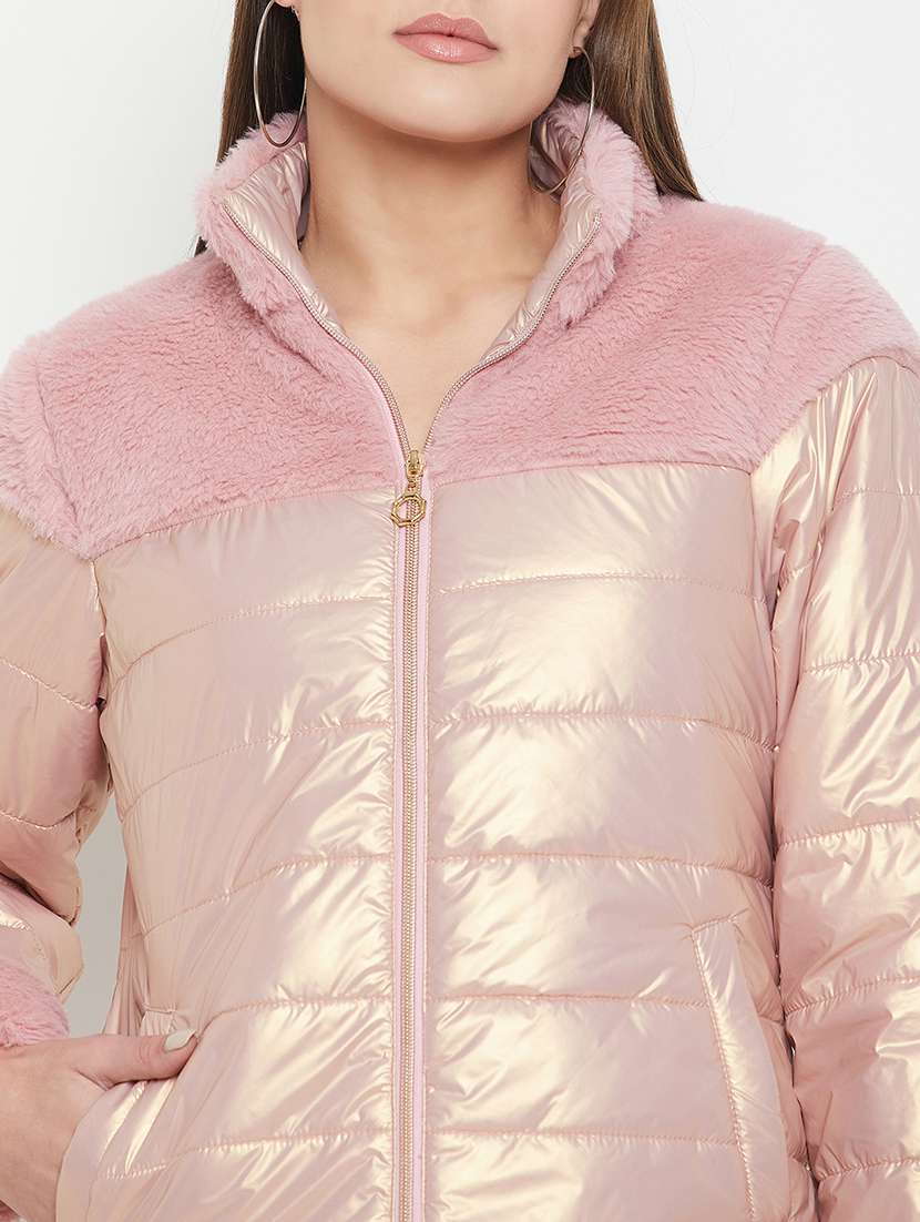 women solid long sleeve quilted jacket - 22264251 -  Standard Image - 4