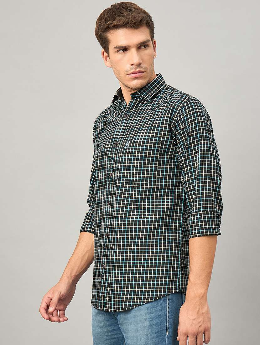 men checkered long sleeve regualr fit casual shirt - 22264257 -  Standard Image - 1