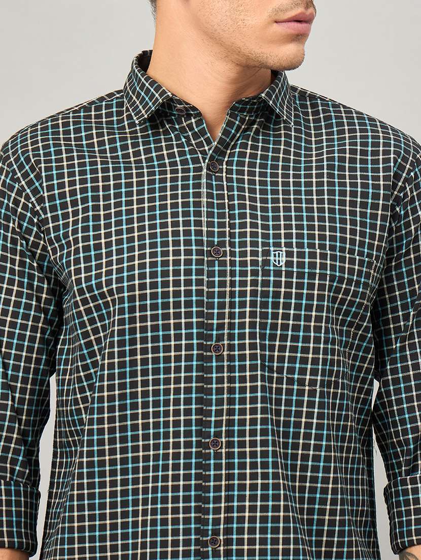 men checkered long sleeve regualr fit casual shirt - 22264257 -  Standard Image - 4