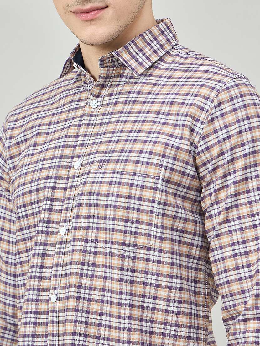 men checkered long sleeve regualr fit casual shirt - 22264258 -  Standard Image - 4