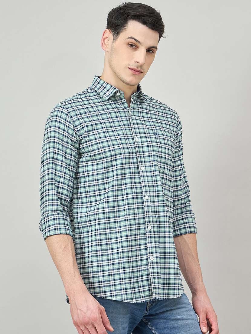 men checkered long sleeve regualr fit casual shirt - 22264259 -  Standard Image - 1