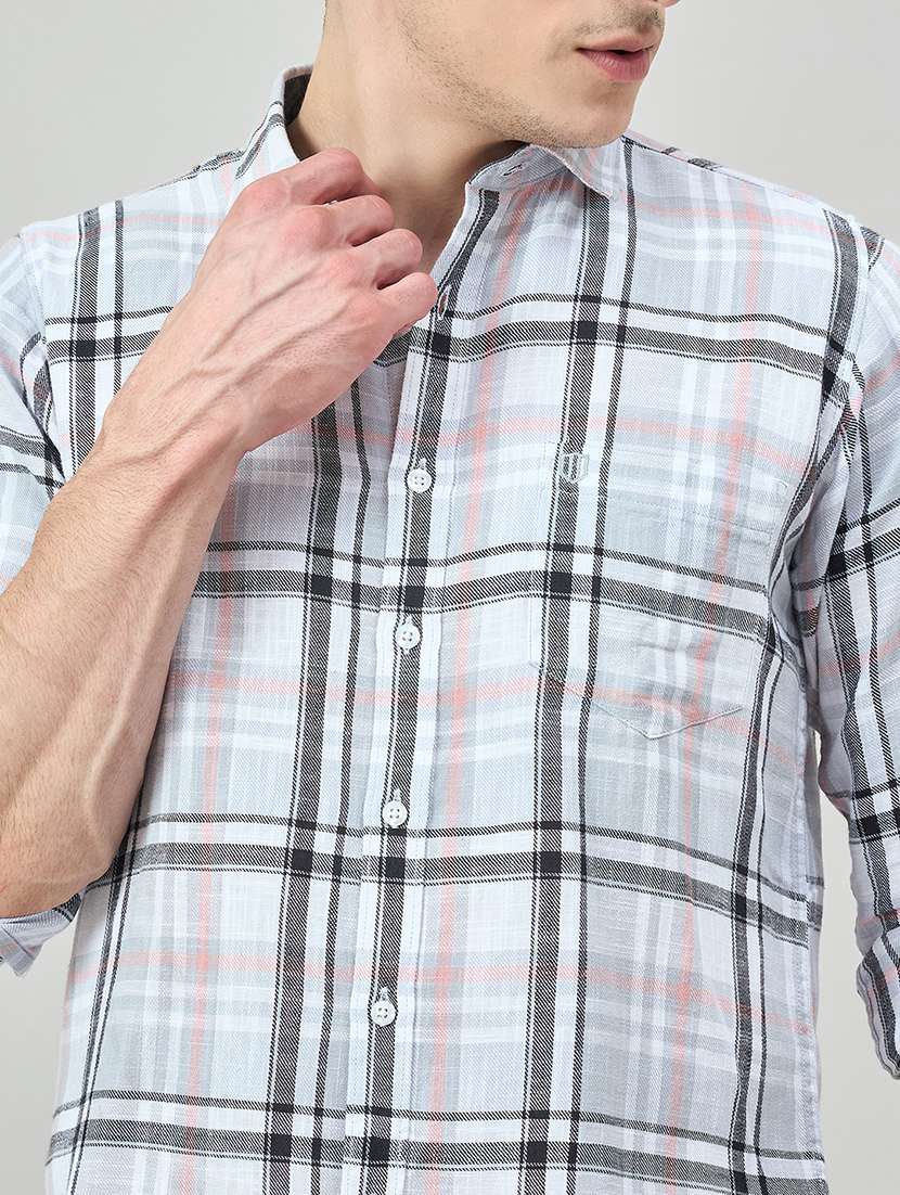 men checkered long sleeve regualr fit casual shirt - 22264264 -  Standard Image - 4