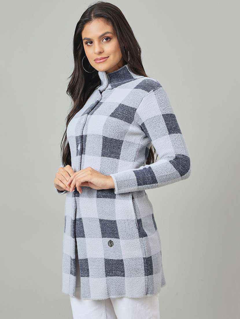 Women Self Designed Long Sleeve Cardigan - 22264374 -  Standard Image - 1