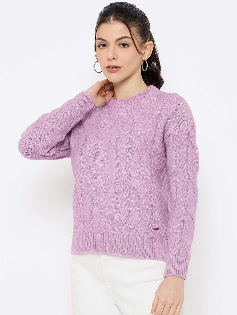 women self designed long sleeve pullover - 22264382 -  Standard Image - 1