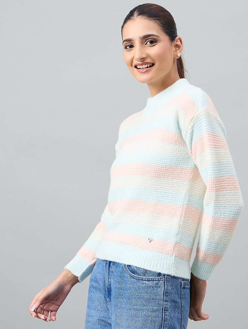 women self designed long sleeve pullover - 22264389 -  Standard Image - 1