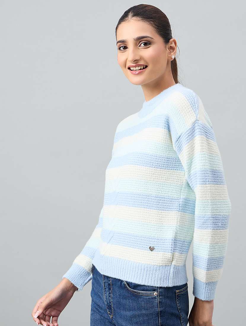 women self designed long sleeve pullover - 22264390 -  Standard Image - 1