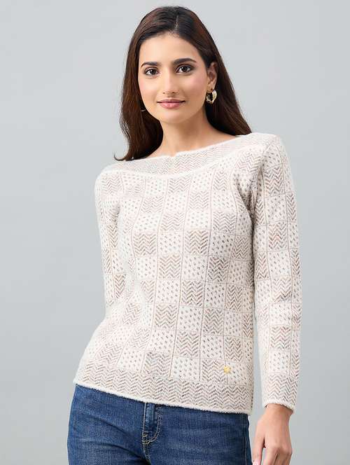 Women Self Designed Long Sleeve Pullover