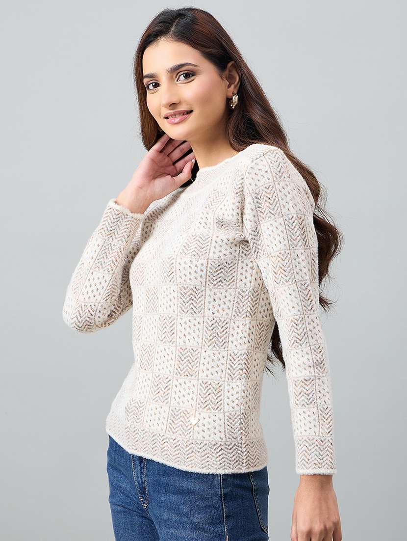 women self designed long sleeve pullover - 22264393 -  Standard Image - 1