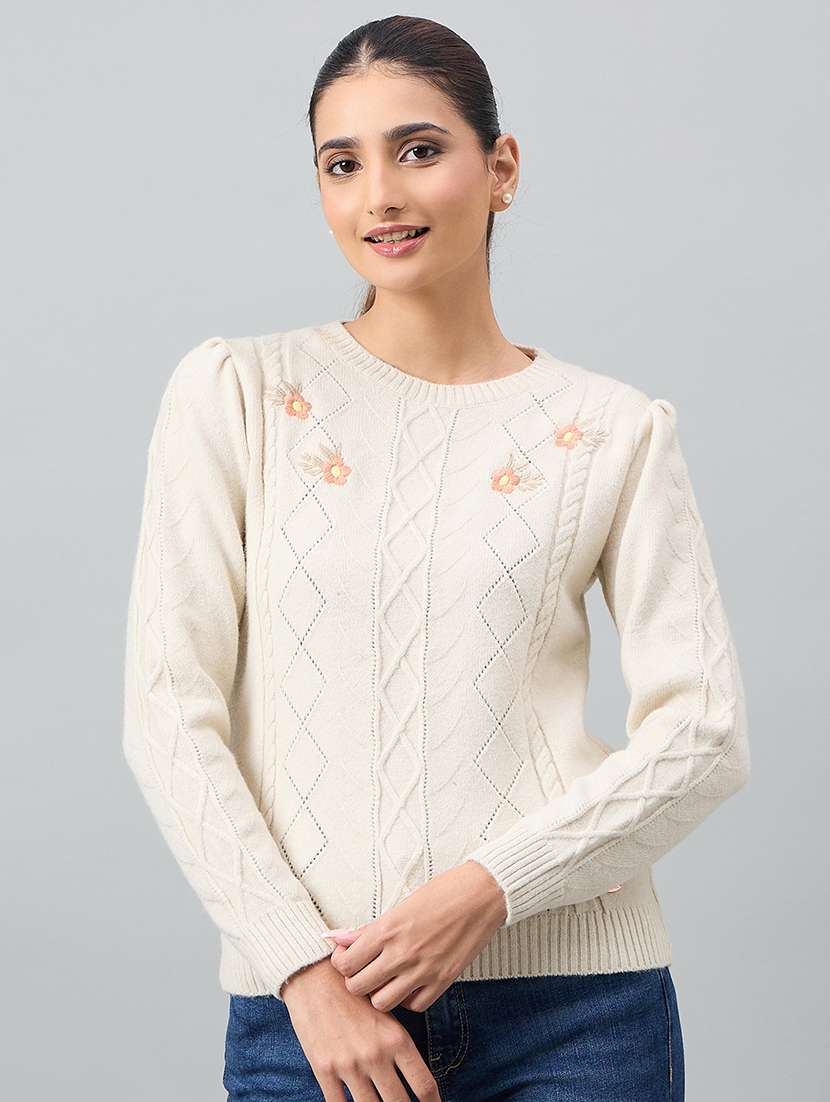women self designed long sleeve pullover