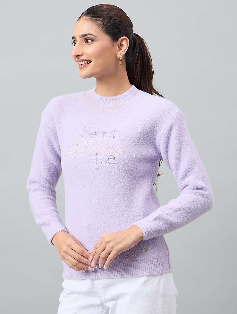 women self designed long sleeve pullover - 22264398 -  Standard Image - 1