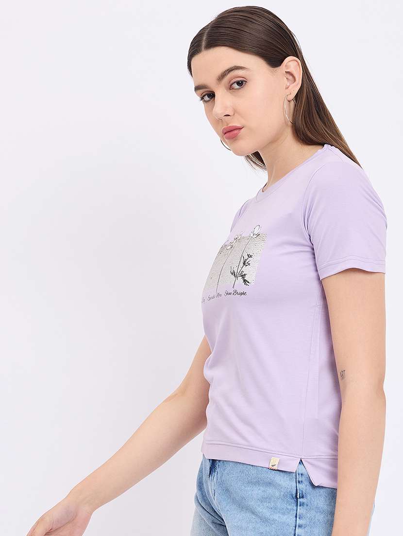 women printed short sleeve t-shirt - 22264410 -  Standard Image - 1