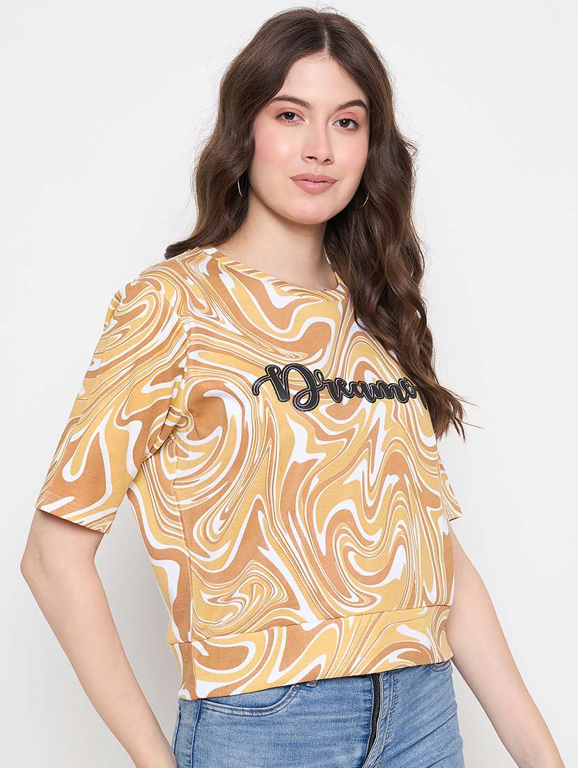 women printed short sleeve t-shirt - 22264413 -  Standard Image - 1