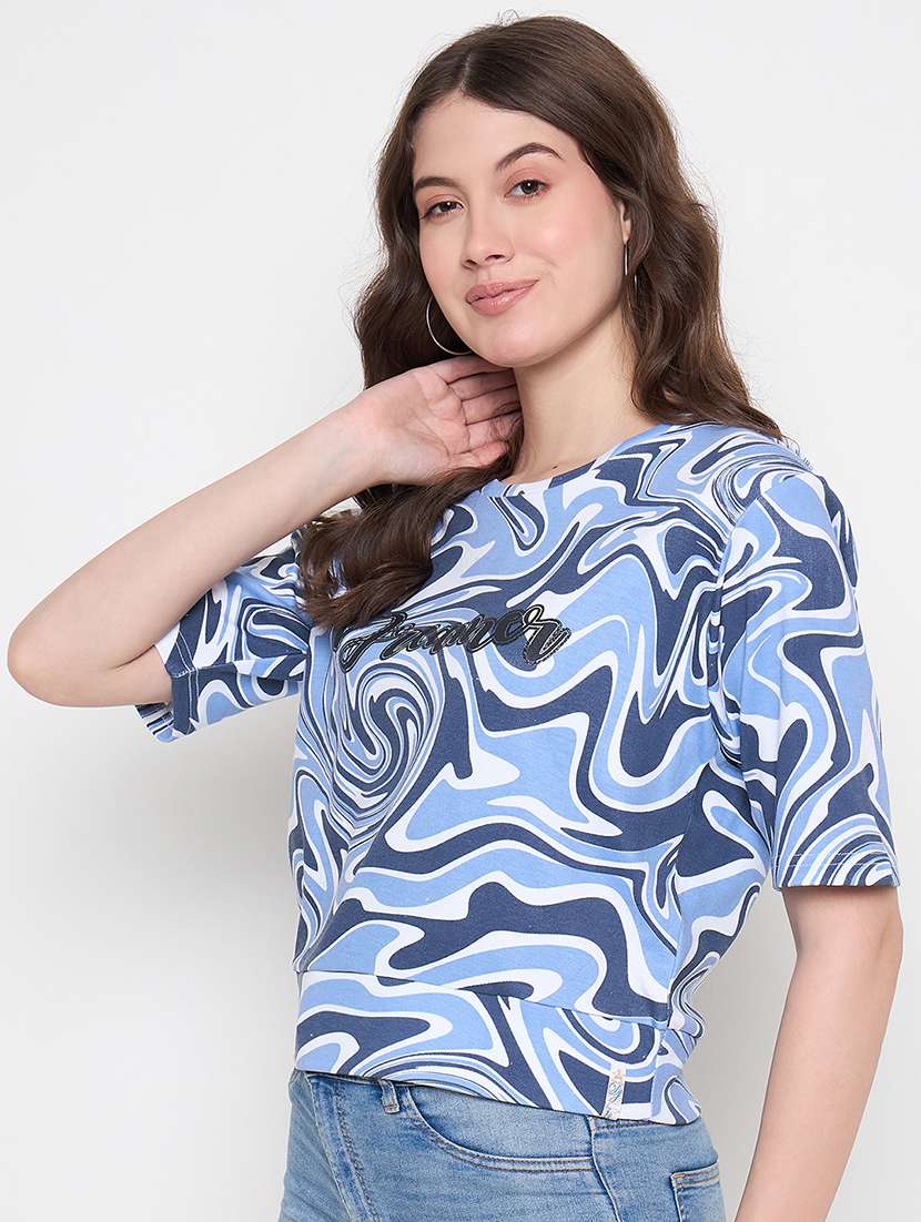 women printed short sleeve t-shirt - 22264416 -  Standard Image - 1