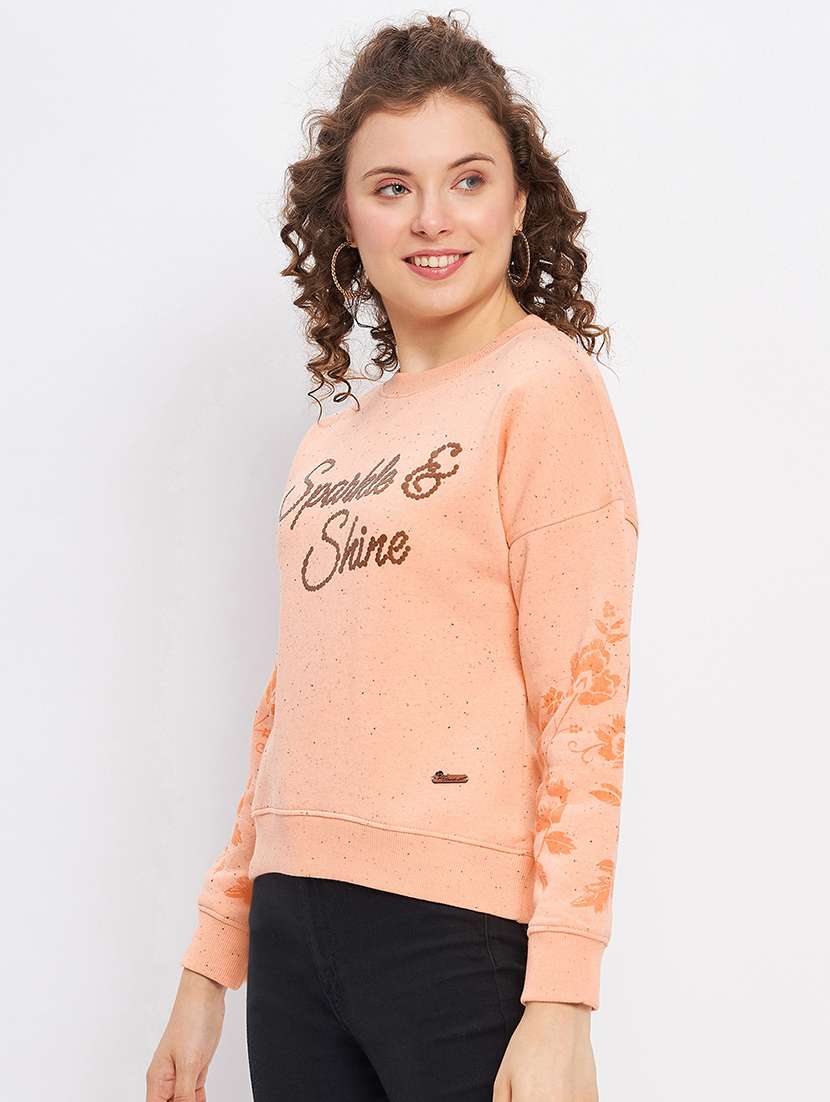 women printed long sleeve sweatshirt - 22264421 -  Standard Image - 1