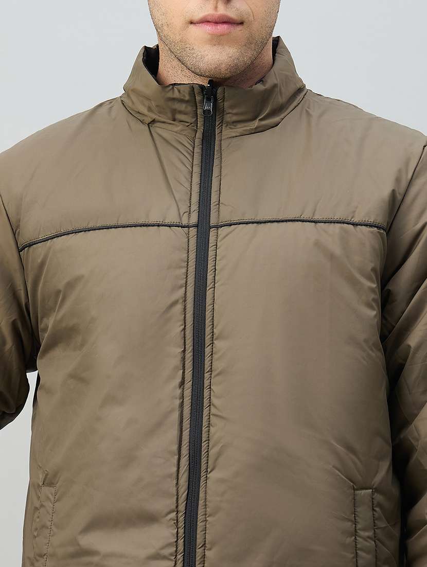 men solid long sleeve reversible puffer jacket - 22264428 -  Standard Image - 1