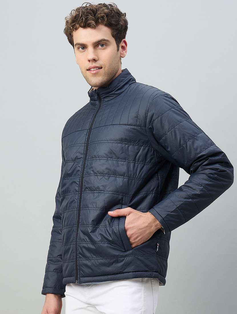 men solid long sleeve reversible puffer jacket - 22264429 -  Standard Image - 1