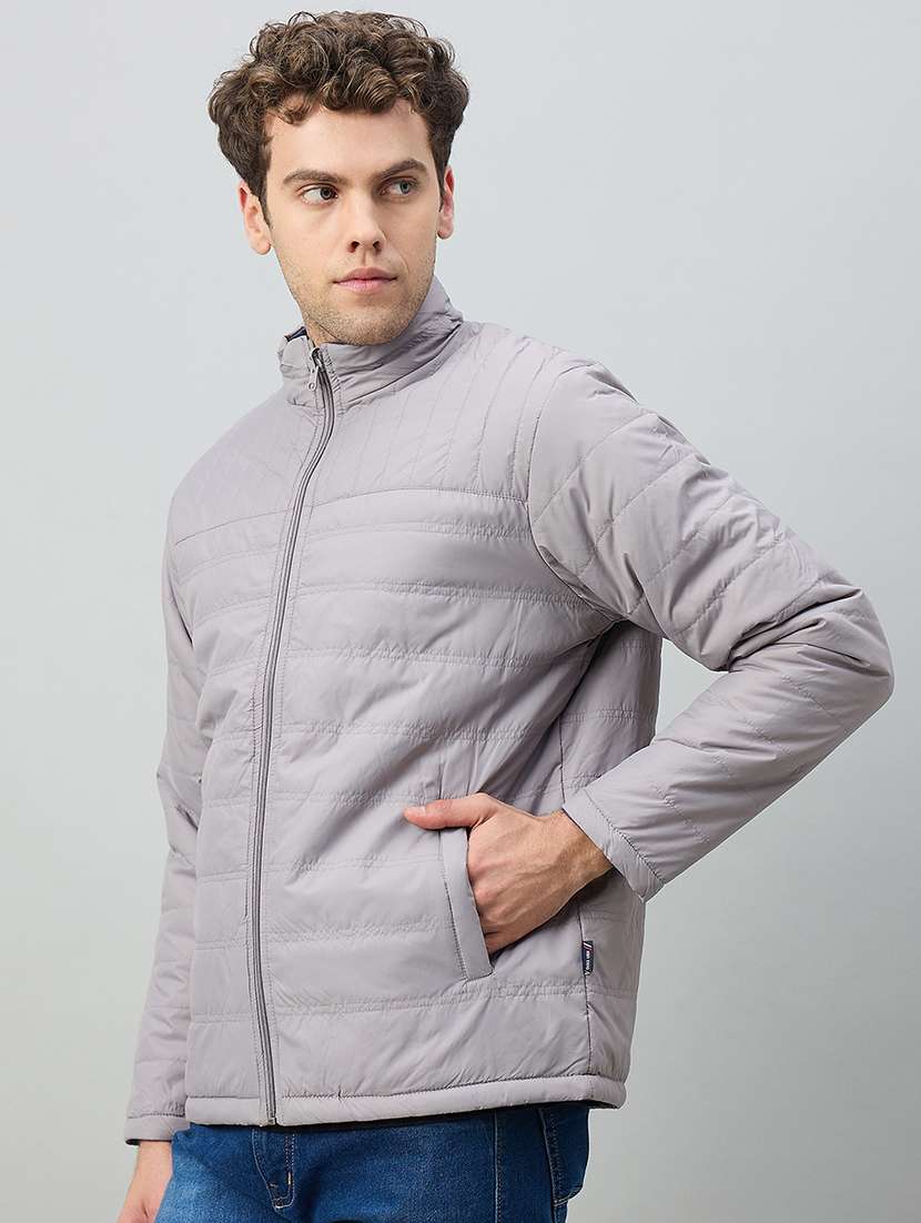 men solid long sleeve reversible puffer jacket - 22264430 -  Standard Image - 1