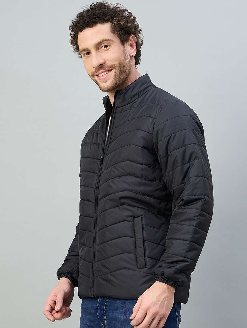men solid long sleeve puffer jacket - 22264432 -  Standard Image - 1