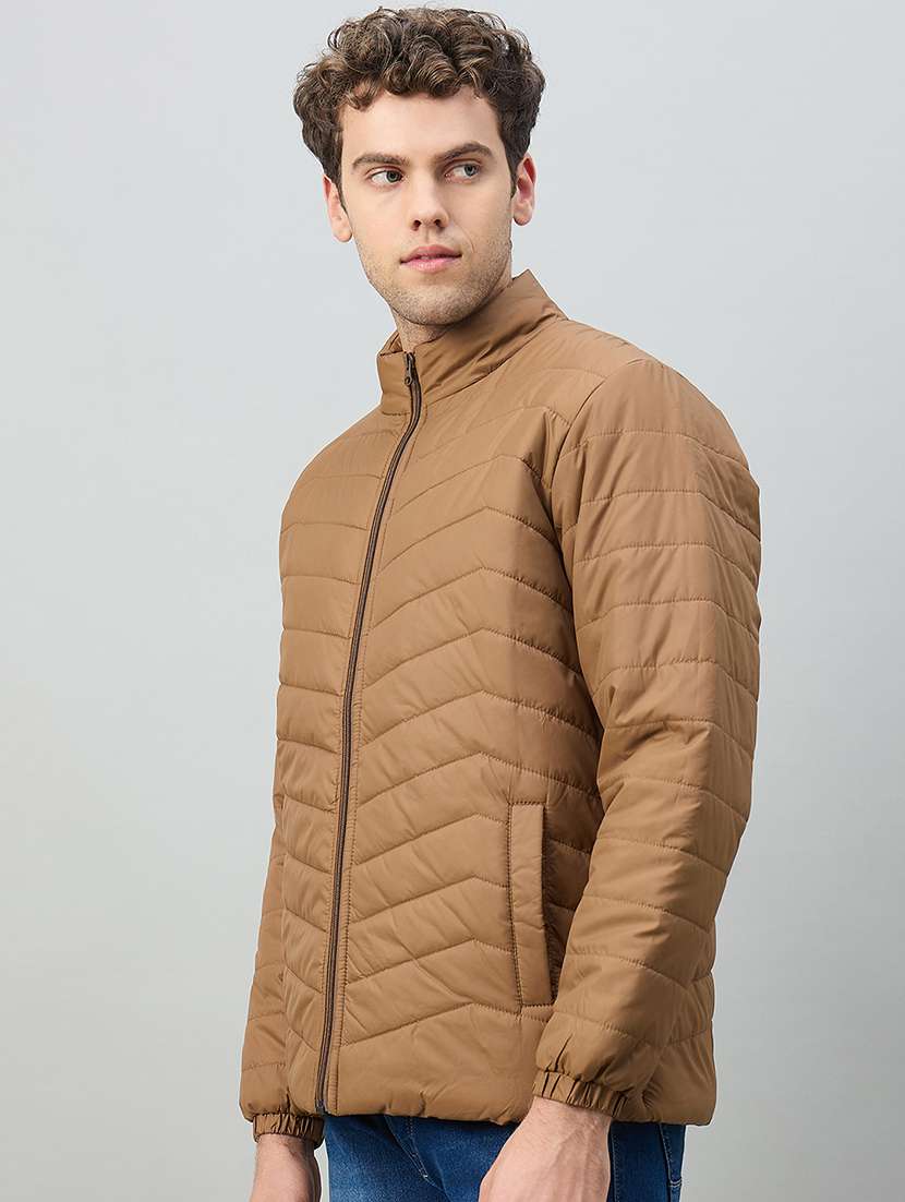 men solid long sleeve puffer jacket - 22264434 -  Standard Image - 1
