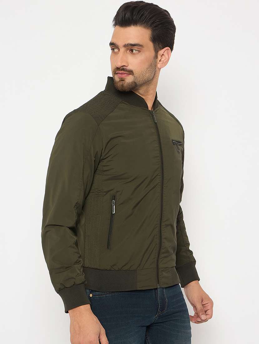 men solid long sleeve bomber jacket - 22264438 -  Standard Image - 1