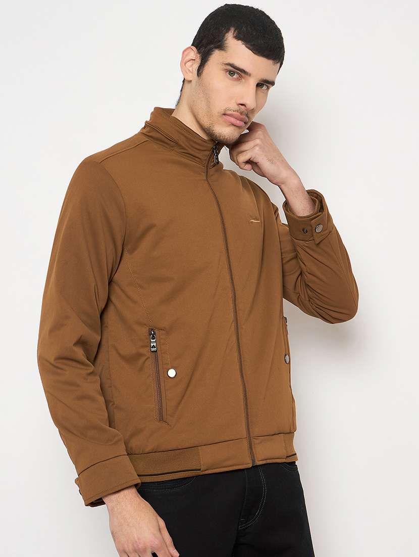 men solid long sleeve bomber jacket - 22264442 -  Standard Image - 1