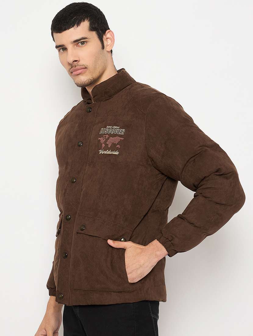 men solid long sleeve puffer jacket - 22264450 -  Standard Image - 1