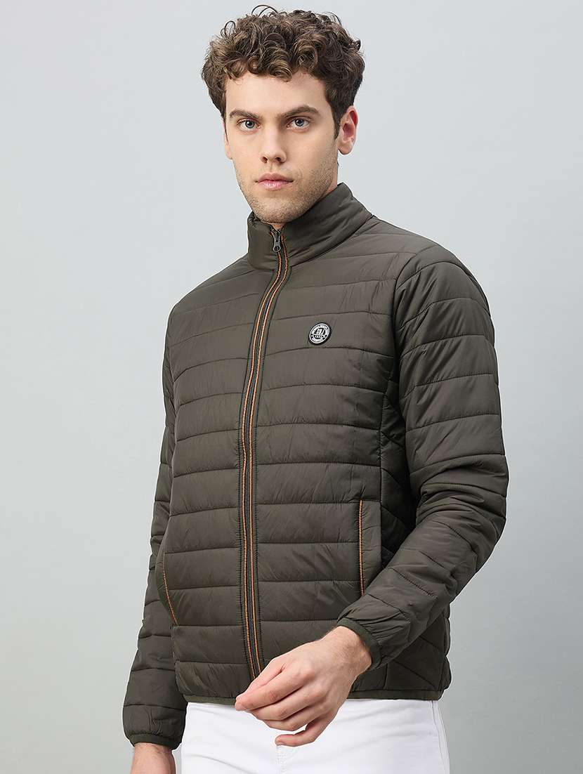 men solid long sleeve puffer jacket - 22264454 -  Standard Image - 1