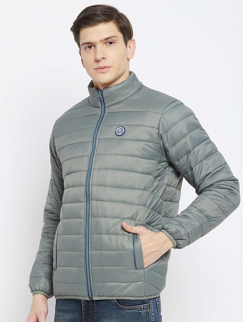 men solid long sleeve puffer jacket - 22264456 -  Standard Image - 1