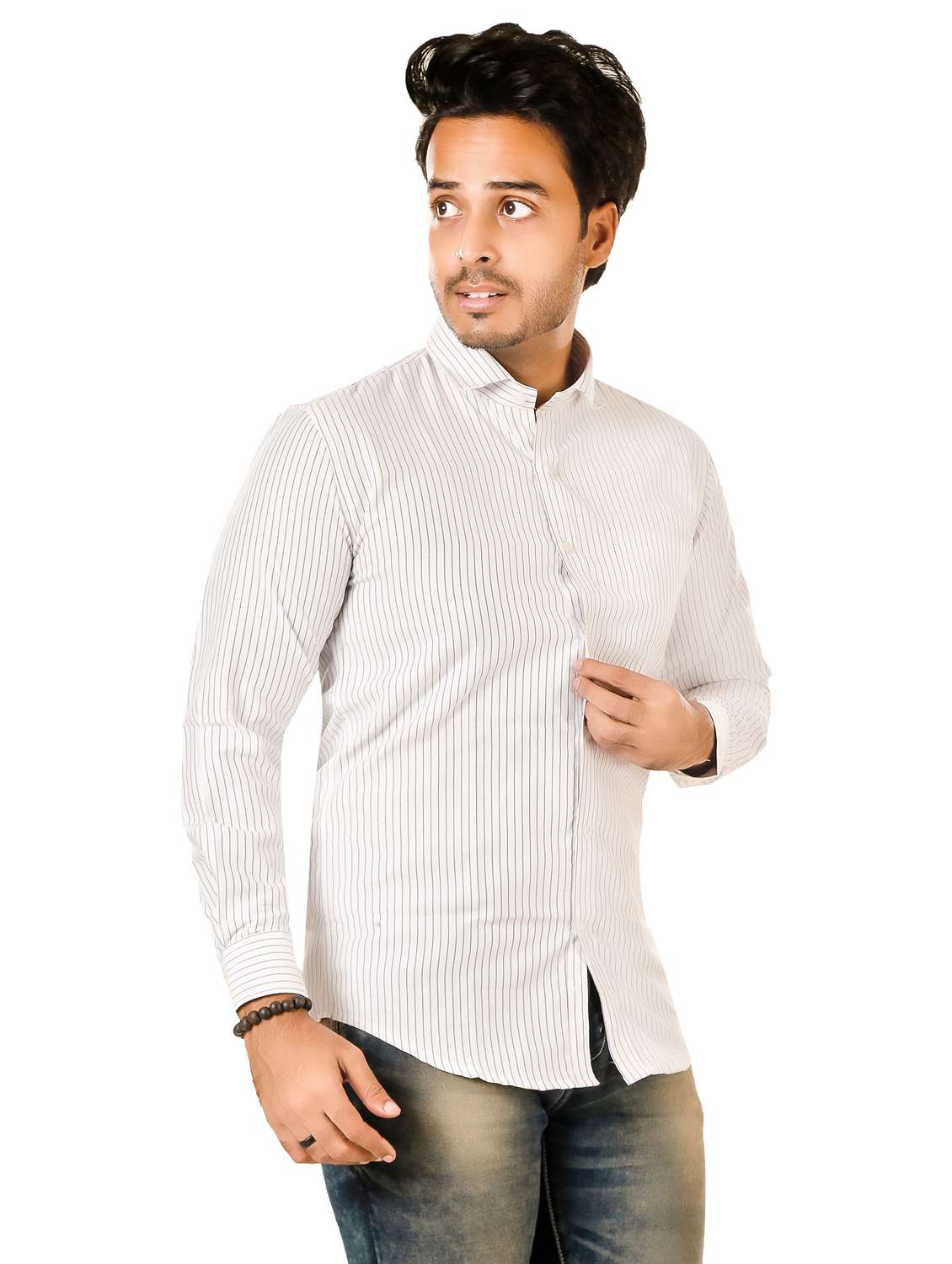 men solid long sleeve regualr fit casual shirt - 22264460 -  Standard Image - 1