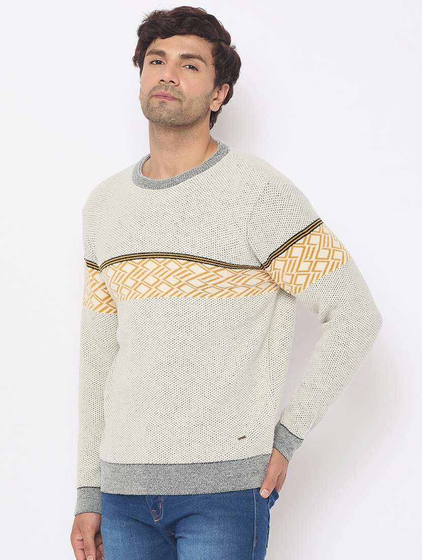 men self designed long sleeve pullover - 22264471 -  Standard Image - 1