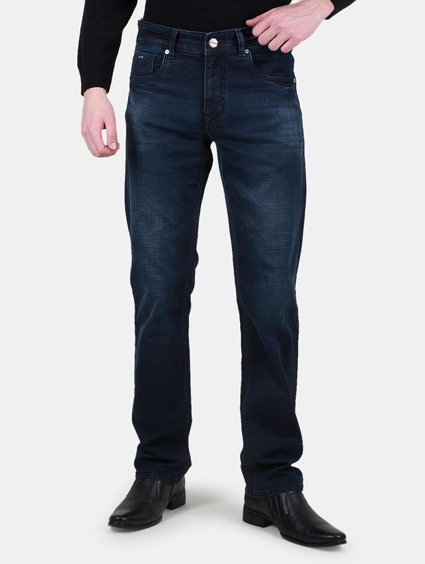 men solid mid rise slim fit jean
