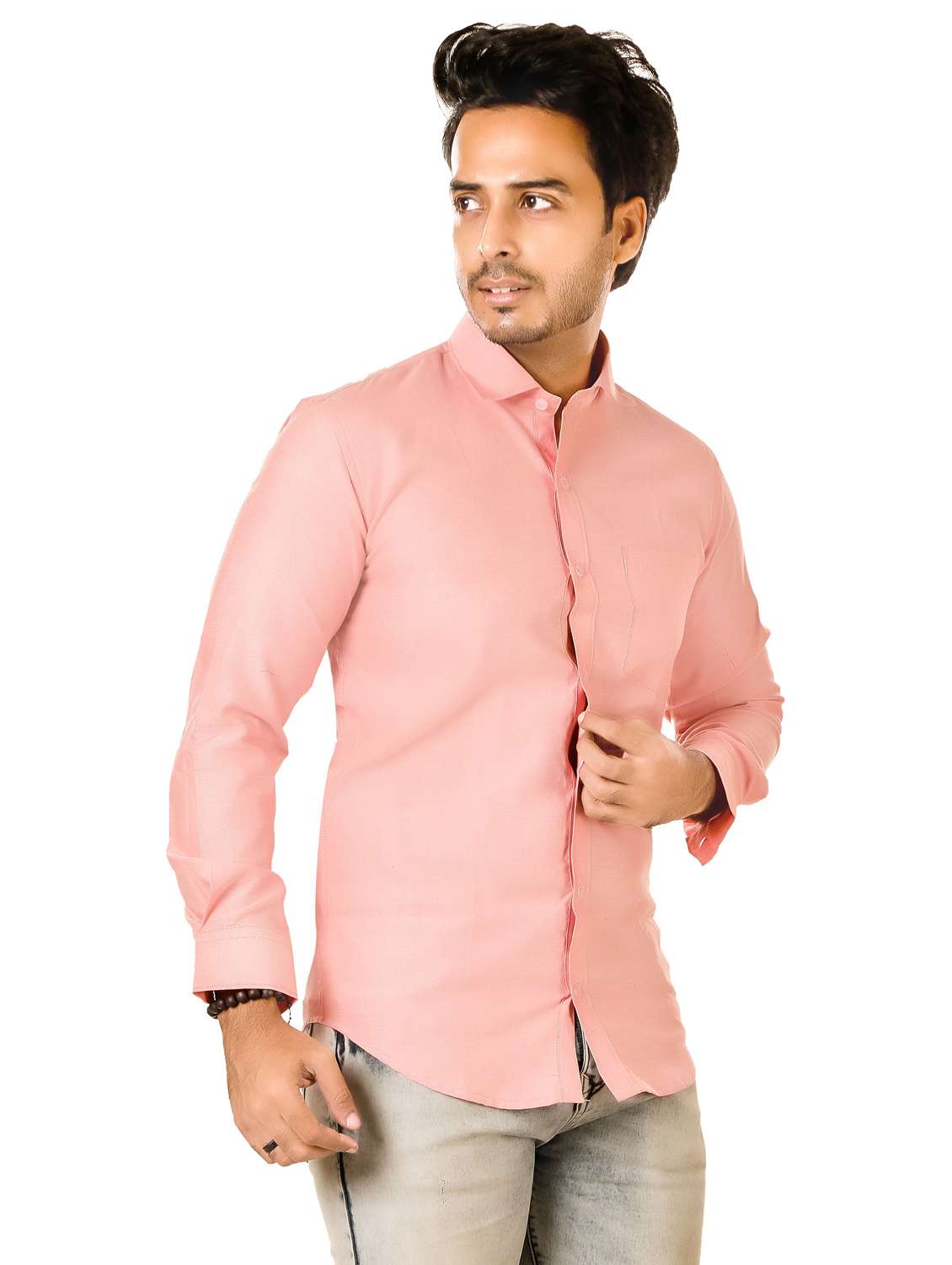 men solid long sleeve regualr fit casual shirt - 22264488 -  Standard Image - 1