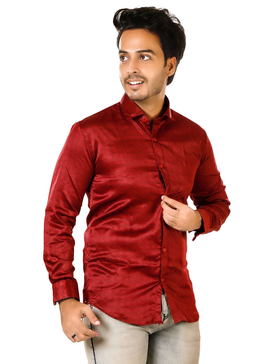 men printed long sleeve regualr fit casual shirt - 22264500 -  Standard Image - 1