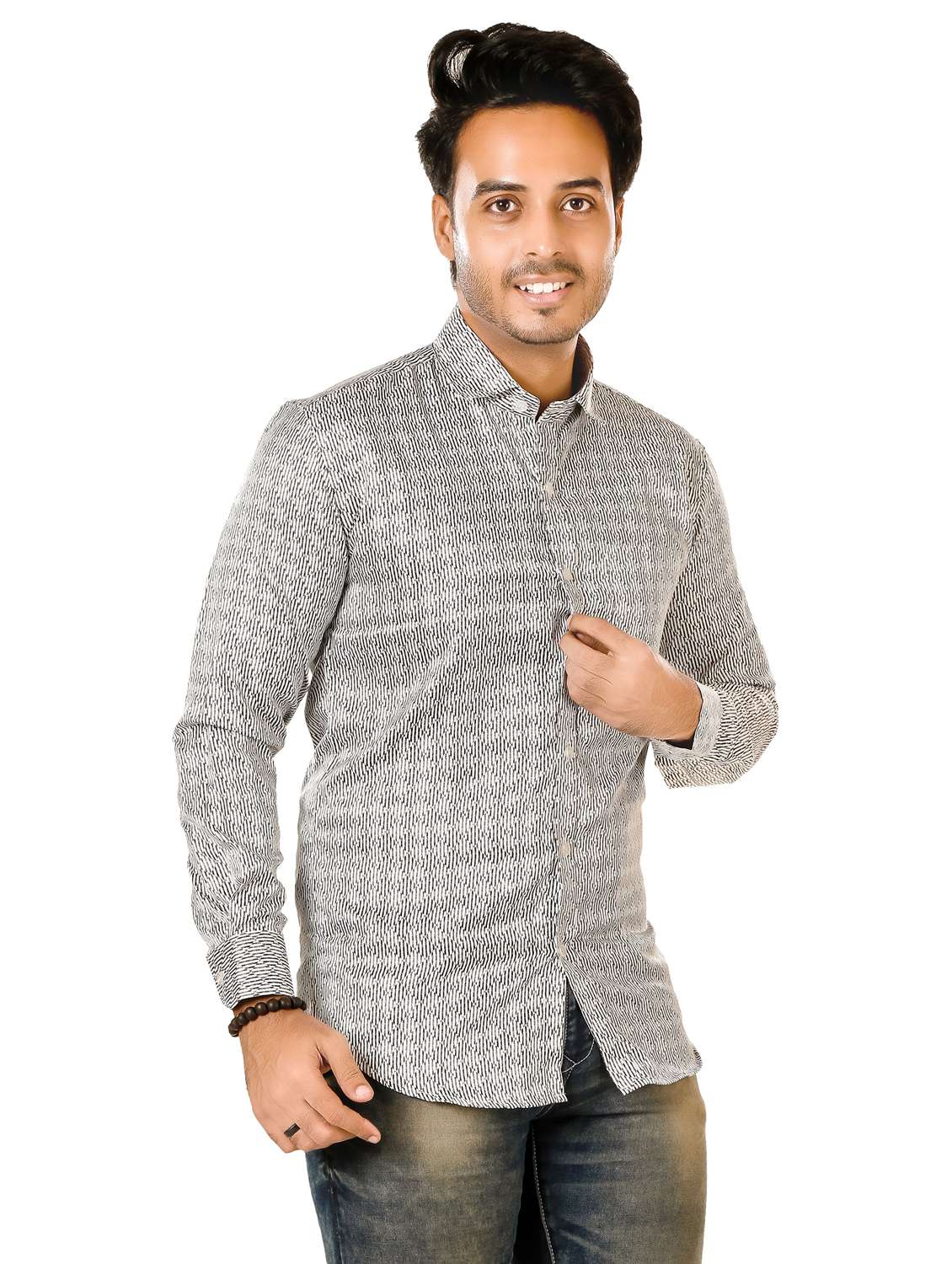 men printed long sleeve regualr fit casual shirt - 22264505 -  Standard Image - 1
