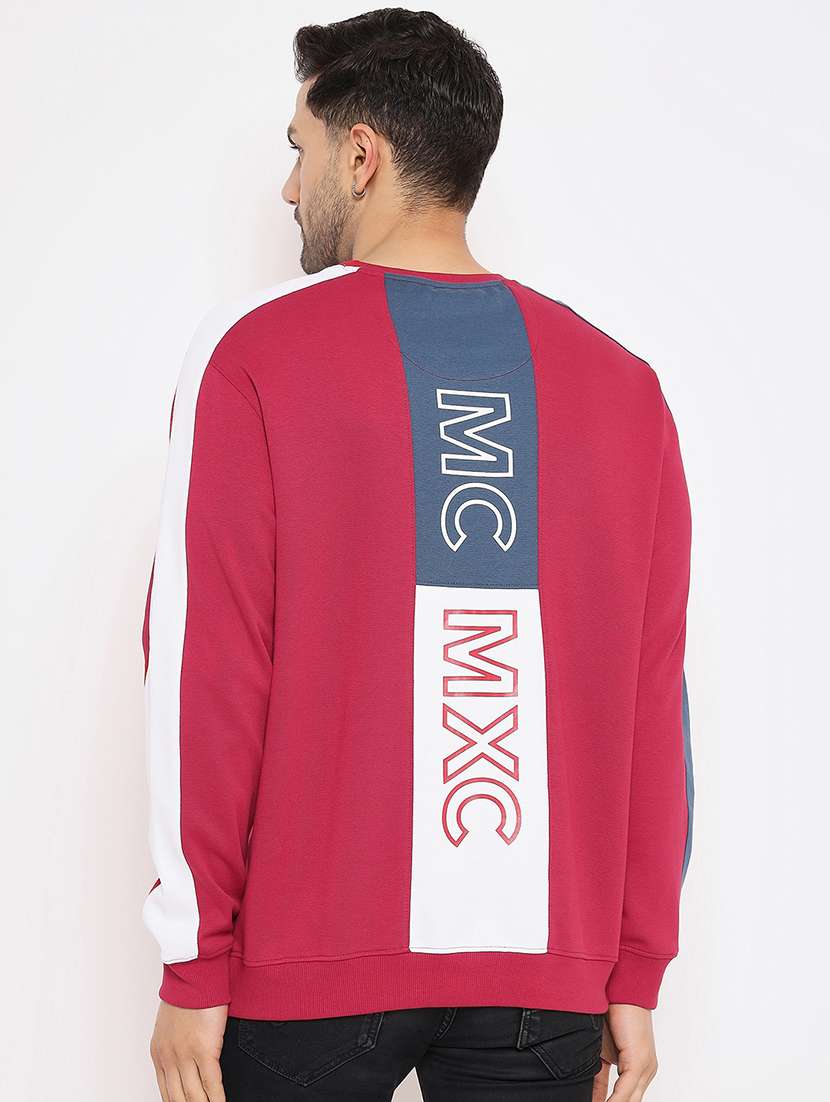 men printed round neck long sleeve sweatshirt - 22264511 -  Standard Image - 1