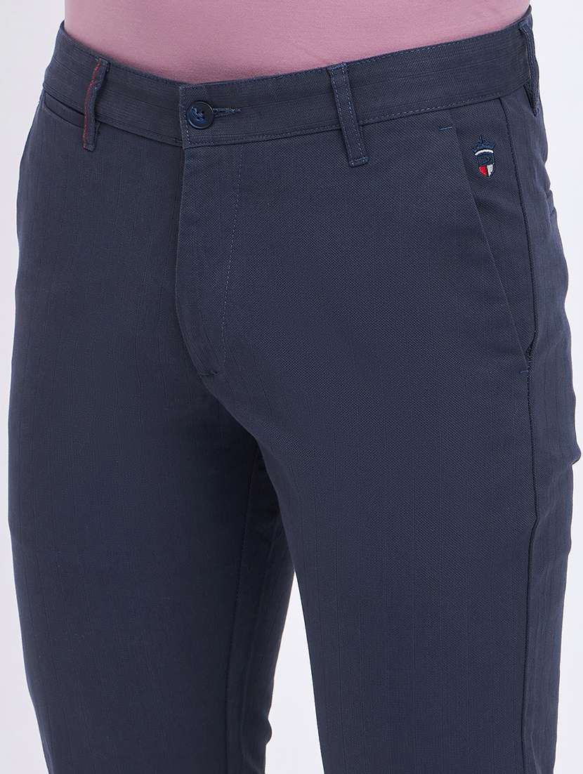 men solid mid rise chinos casual trouser - 22264543 -  Standard Image - 4