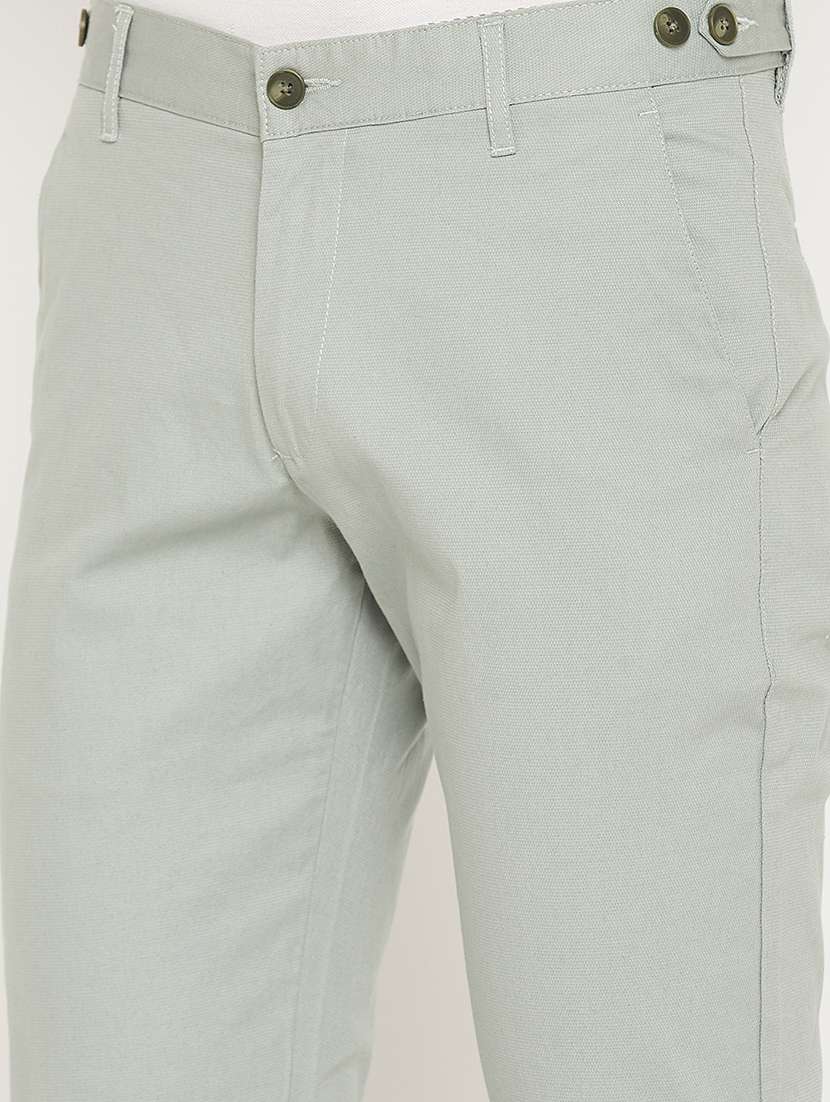 men solid mid rise chinos casual trouser - 22264545 -  Standard Image - 4