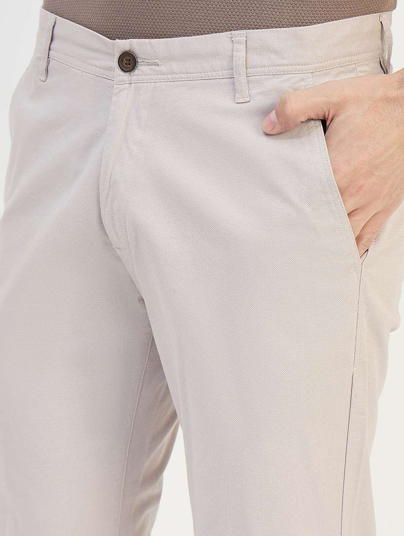 men solid mid rise chinos casual trouser - 22264547 -  Standard Image - 4