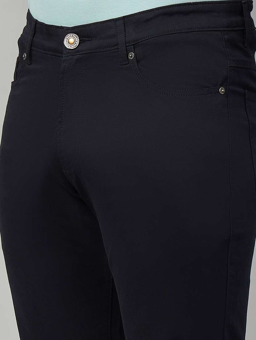 men solid mid rise chinos casual trouser - 22264550 -  Standard Image - 4