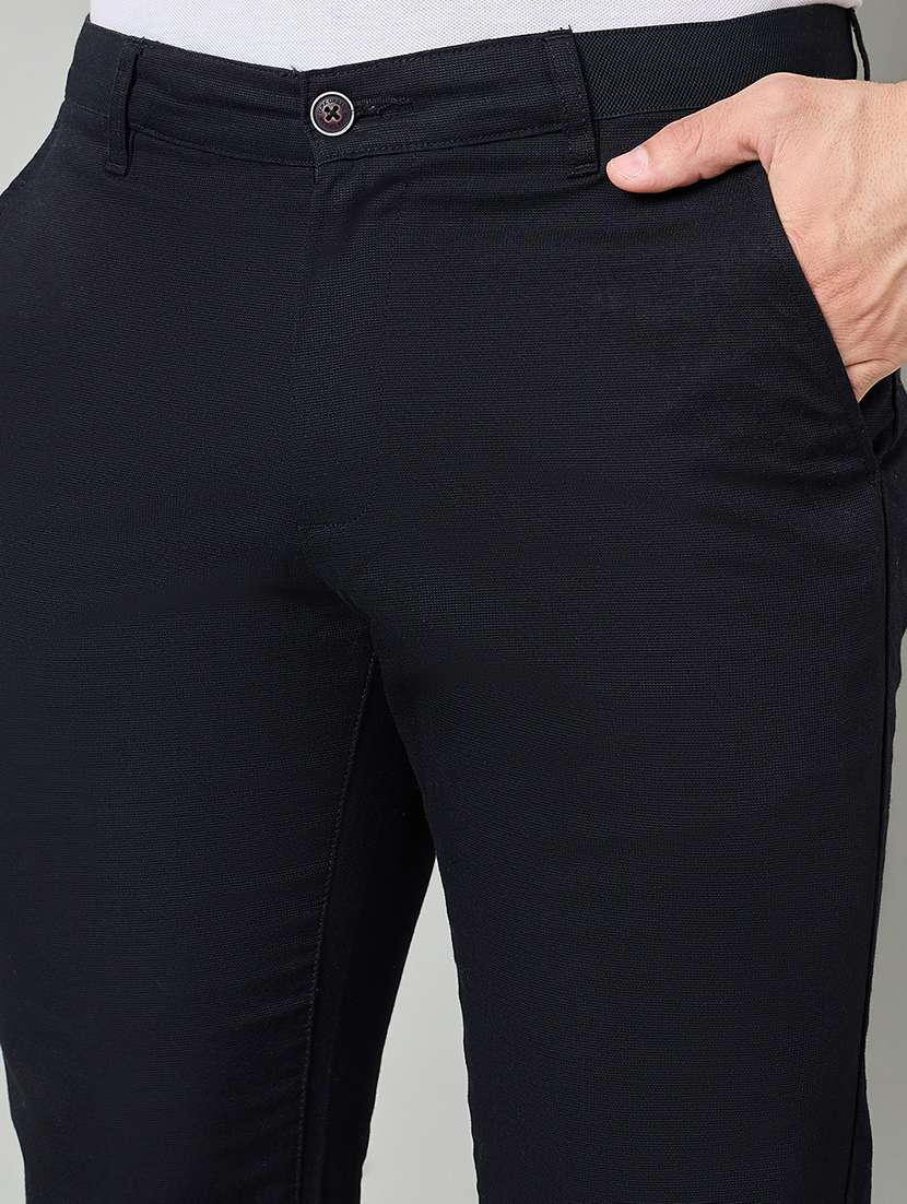 men solid mid rise chinos casual trouser - 22264553 -  Standard Image - 4
