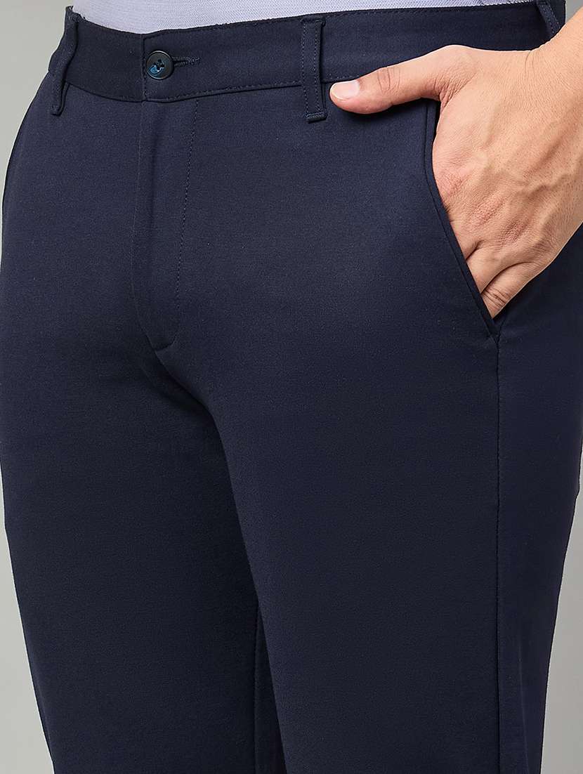 men solid mid rise chinos casual trouser - 22264556 -  Standard Image - 4