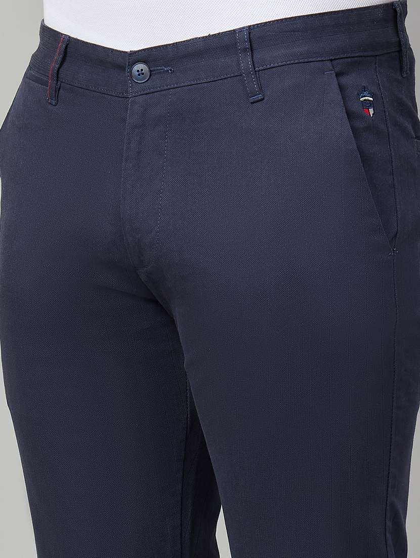 men solid mid rise chinos casual trouser - 22264559 -  Standard Image - 4