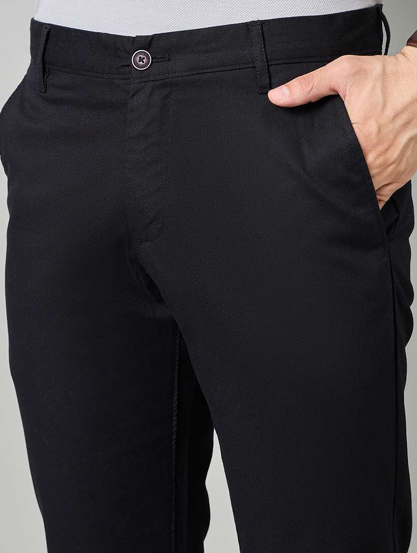 men solid mid rise chinos casual trouser - 22264562 -  Standard Image - 4