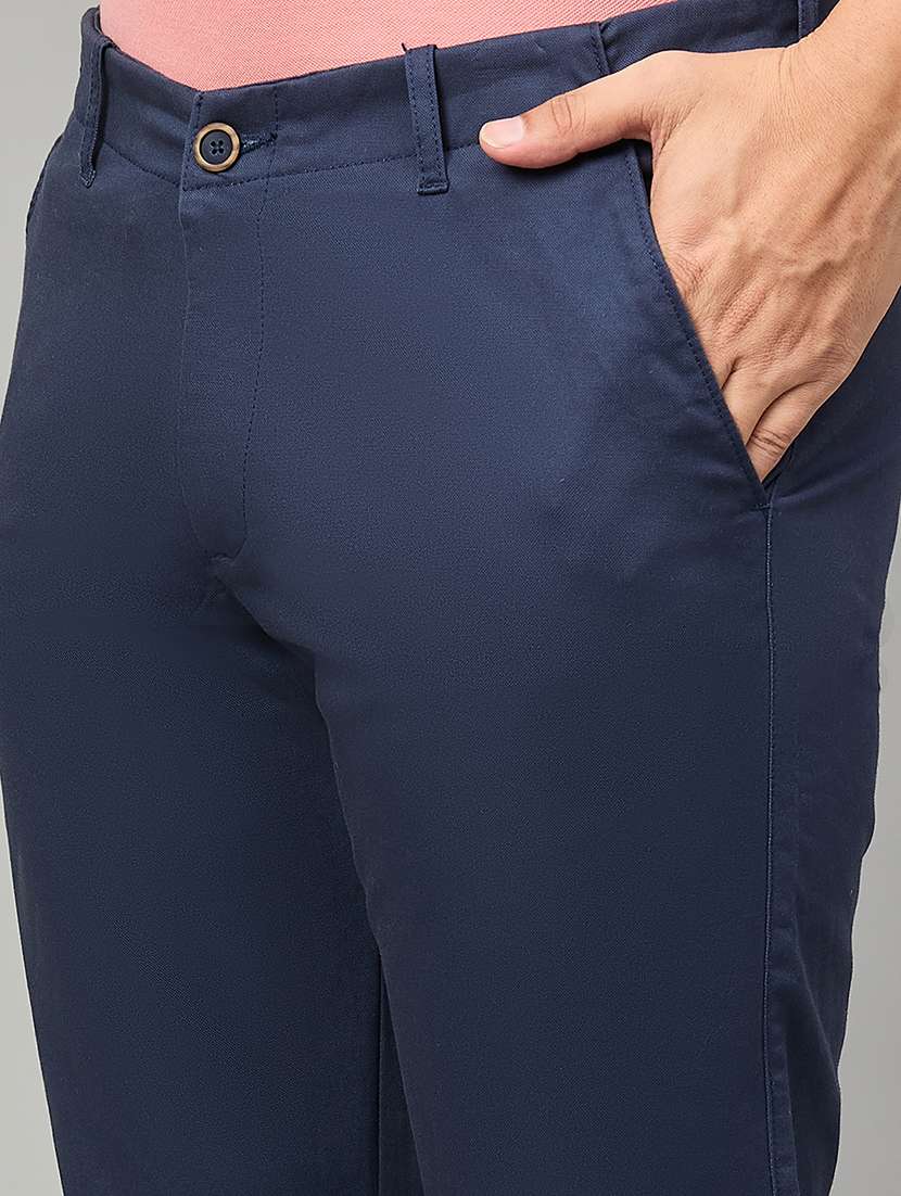 men solid mid rise chinos casual trouser - 22264567 -  Standard Image - 4