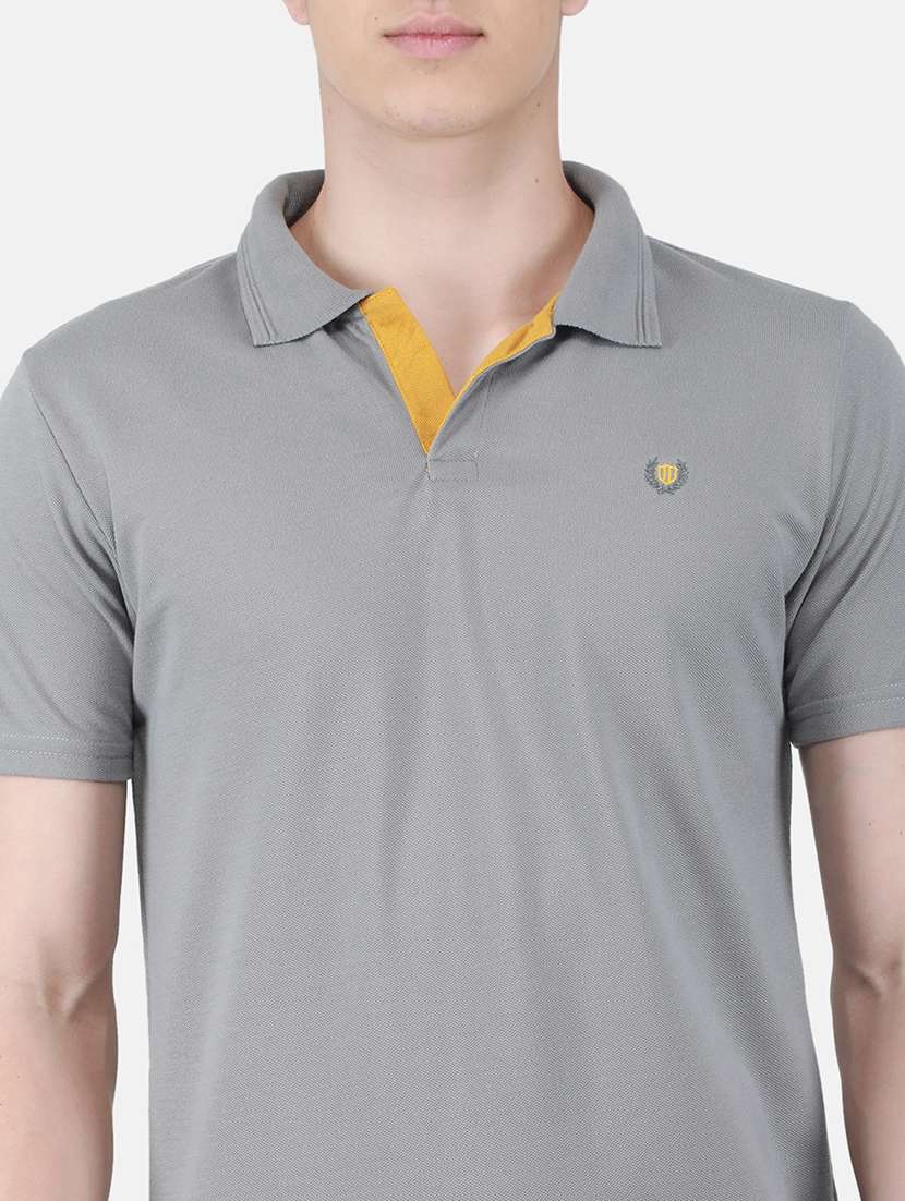men solid short sleeve regular fit polo t-shirt - 22264571 -  Standard Image - 4